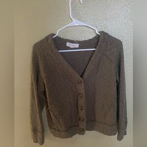 Two by Vince Camuto Brown Cardigan Sweater